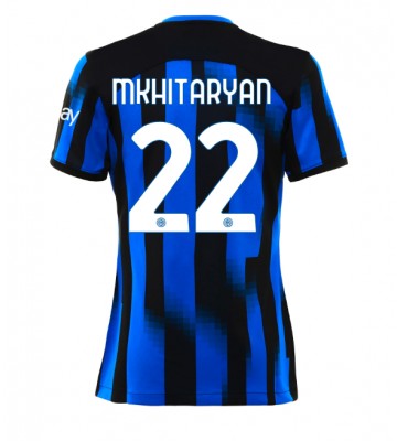 Inter Milan Henrikh Mkhitaryan #22 Replika Hjemmebanetrøje Dame 2023-24 Kortærmet